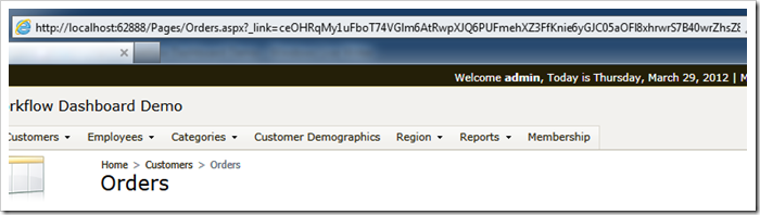 Data controller URL parameters are 'hidden' if URL Hashing is enabled in a Code On Time web application