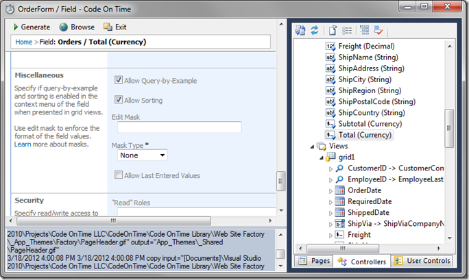 Enable Query-by-Example and Sorting on 'Total' field