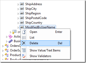 Delete ModifiedByUserName data field from edit form of Orders controller.