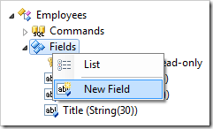 Create New Field in Employees controller.