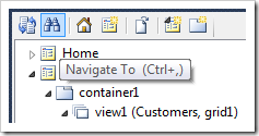 Navigate To icon on the Project Explorer toolbar.