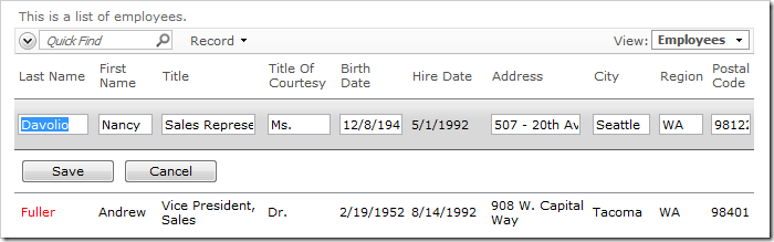 When logged in as user, the Hire Date Field is not editable.