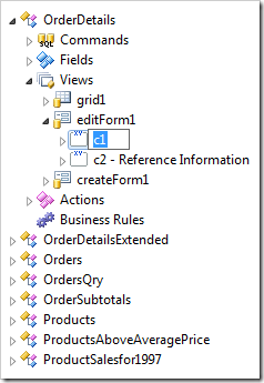 Category in Rename mode allows the user to change the Id in the Project Explorer.