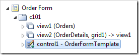 Control added to the Order Form page.