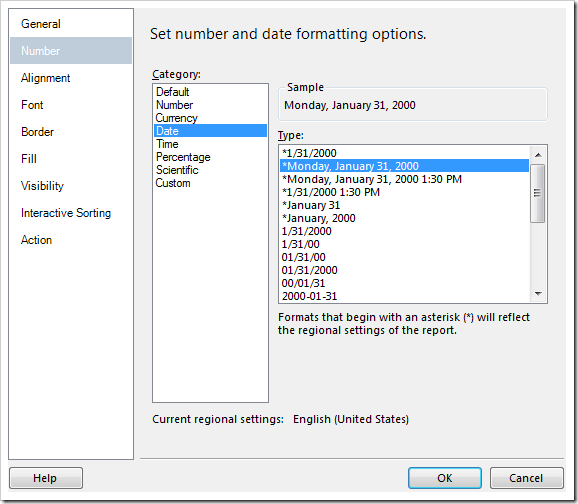 Configuring a text box as a date field.