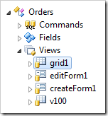View 'grid1' of Orders controller.