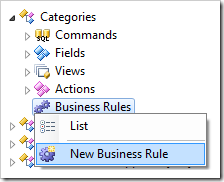 Creating a new business rule for Categories controller.