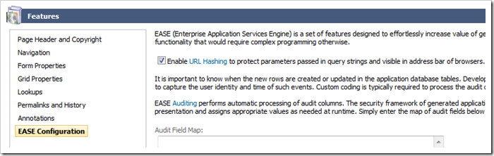 Enabling URL Hashing in the project created with Code On Time web application generator