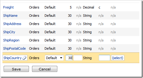 Column Length modified for Ship Data Fields