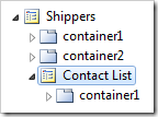 New 'Shippers' and 'Contact List' page arrangement