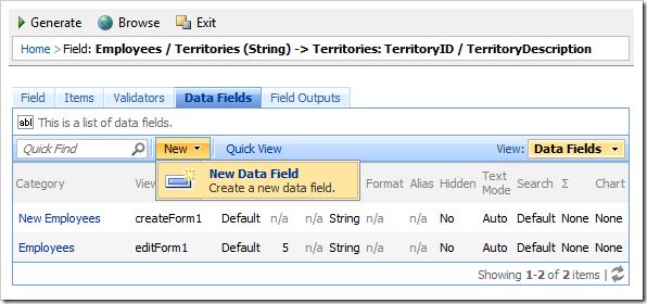 'New Data Field' for Territories field