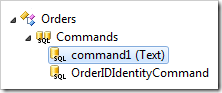 Orders 'command1' in Code On Time Project Explorer