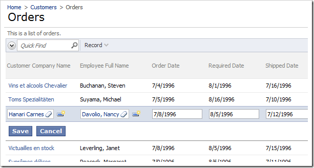 Employee Full Name inserted into EmployeeID lookup field