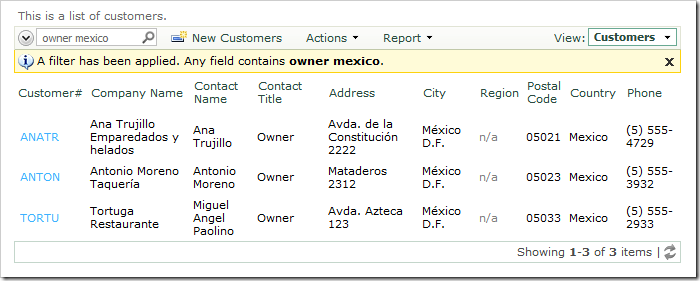 The screenshot shows the search result for 'owner mexico'.
