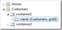 Customers view1 on the Customers page.