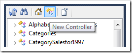 New Controller button on Project Explorer toolbar.