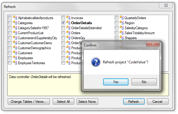 Refresh the OrderDetails controller.