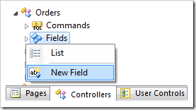 Create new field in the Orders controller.