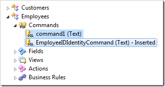 Commands that belong to Employees controller.