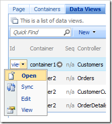 Open context menu option in the Project Browser.