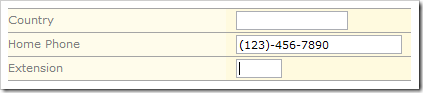 Home Phone field value converted into US Phone format.