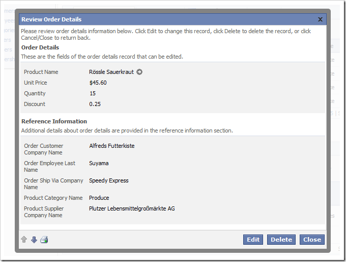 code on time specify different edit form