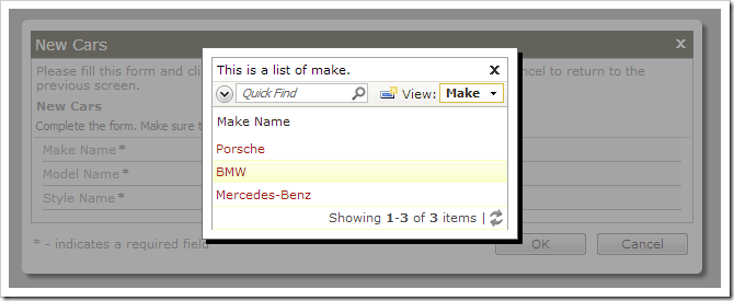 StyleID field of Cars data controller.