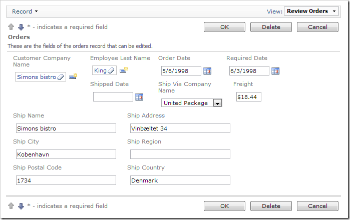 Orders edit form is now floating.
