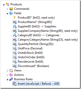 A 'hybrid' validation business rule in Project Explorer