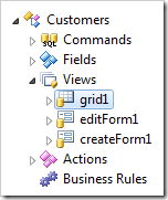 View 'grid1' of Customers controller.