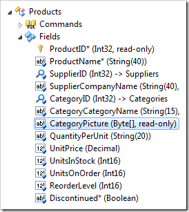 Selecting 'CategoryPicture' field of Products controller.