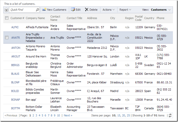 All checked rows were updated.