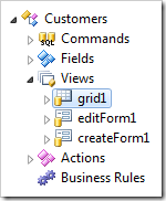 View 'grid1' of Customers controller.