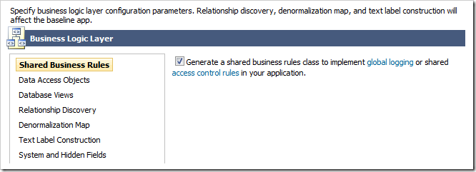 Enabling shared business rules.