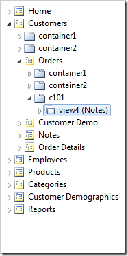 Notes controller instantiated as a view on the page.