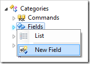 Creating a new field in Categories controller.