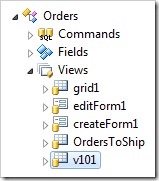 Copied view 'v101' of Orders controller.
