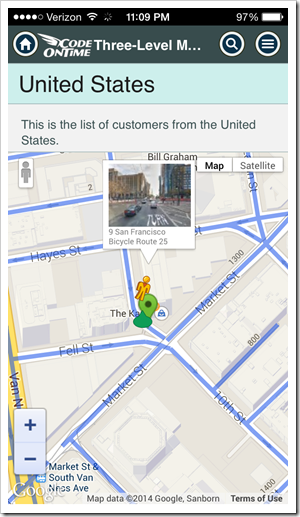 Dragging the Street View figure with touch gestures or mouse to the desired location will activate the street view.