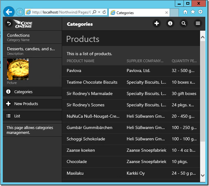 Adding the Northwind application in IIS.