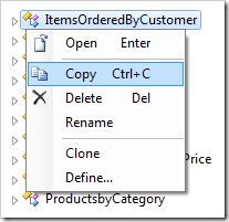 Copying the 'ItemsOrderedByCustomer' data controller.