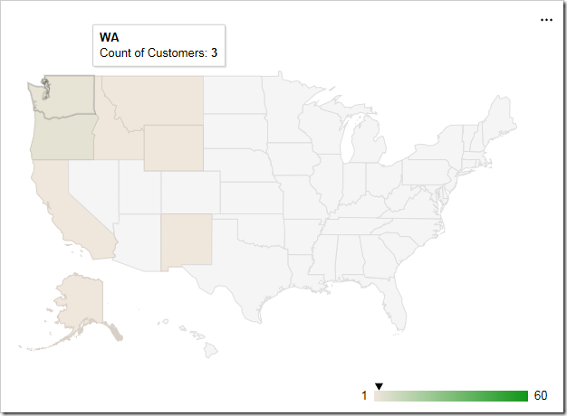 The geo chart shows a map of the US and has resolution of 'provinces'.