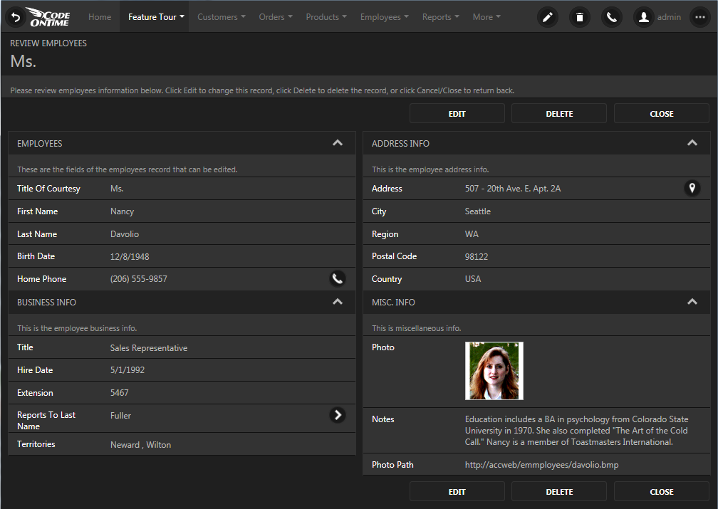 Logical grouping of fields bring order in the development of responsive user interfaces.