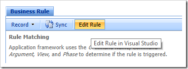 Editing the rule in Visual Studio.