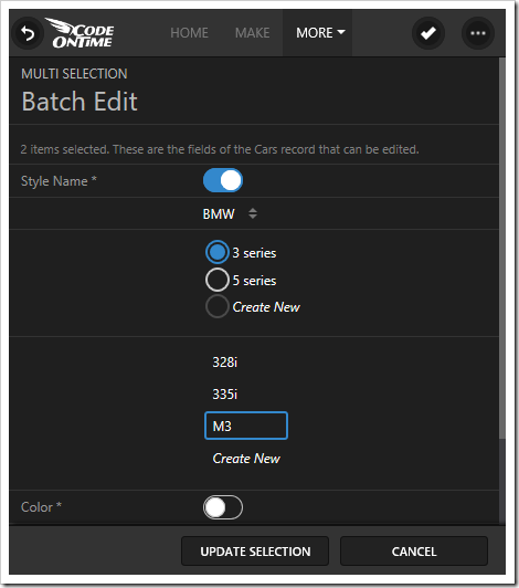 Batch Edit with dependent lookups will group the lookups.