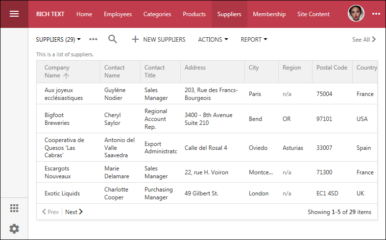 Summary view of records in an app with Touch UI