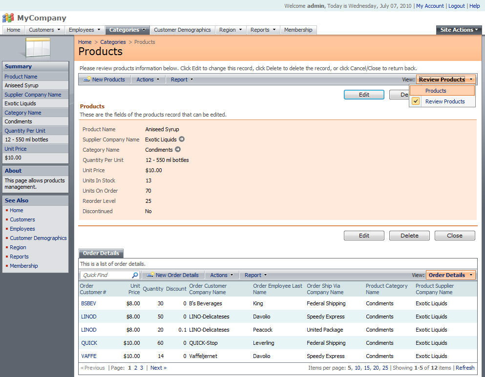 Data Aquarium Sample Themes Forms, Reports, Apps. Build and deploy